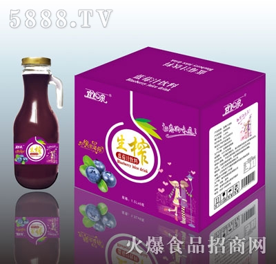 宜泉生榨蓝莓汁1.5LX6
