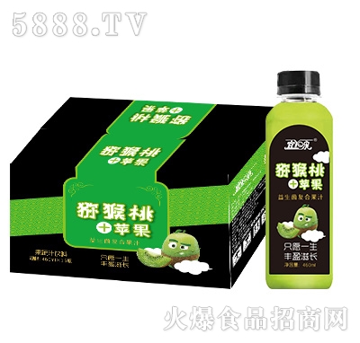 宜泉猕猴桃+苹果益生菌复合果蔬汁450mlx15瓶