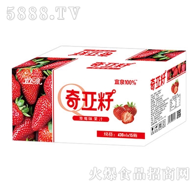 宜泉奇亚籽草莓味430ml×15瓶