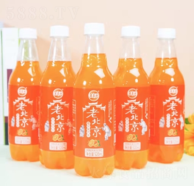 蓝嘉源老汽水瓶装汽水老北京汽水招商碳酸饮料520ml橙味