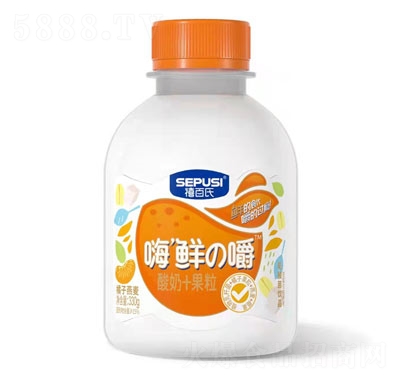 禧百氏嗨鲜の嚼酸奶果粒乳酸菌饮品橘子燕麦330g
