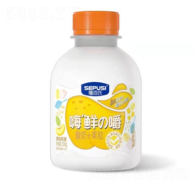 禧百氏嗨鲜の嚼酸奶果粒乳酸菌饮品黄桃燕麦330g