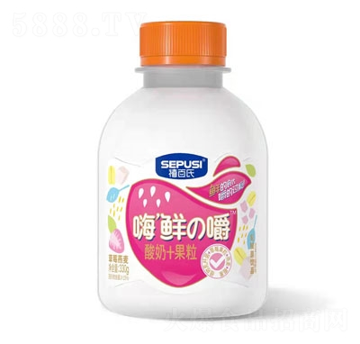 禧百氏嗨鲜の嚼酸奶果粒乳酸菌饮品草莓燕麦330g
