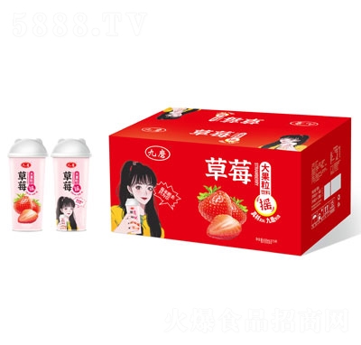 九磨草莓大果粒饮料630mlX15
