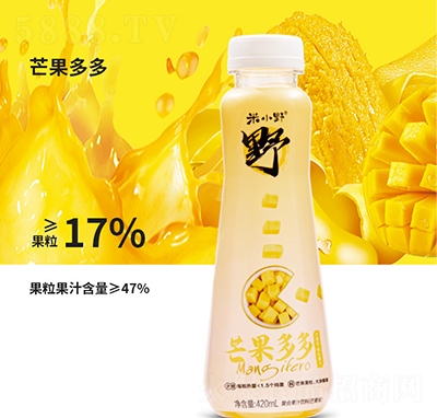 米小野大果粒有料果汁-芒果多多420ml