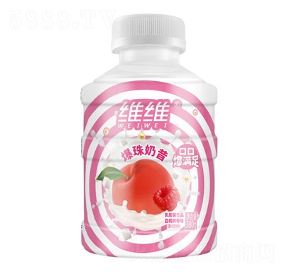 维维爆珠奶昔乳酸菌饮品白桃树莓味380g