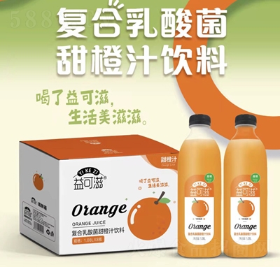 益可滋复合乳酸菌甜橙汁饮料1.08LX8瓶