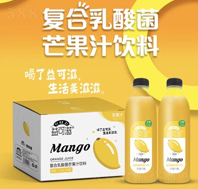 益可滋复合乳酸菌芒果汁饮料1.08LX8瓶