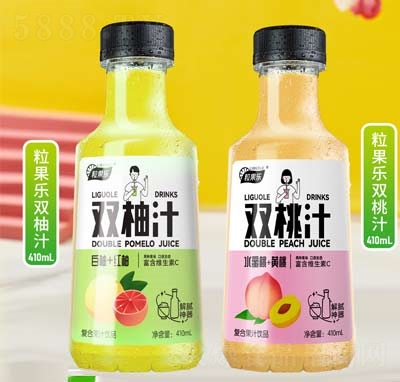 粒果乐复合果汁饮料休闲饮品招商410毫升双柚汁双桃汁
