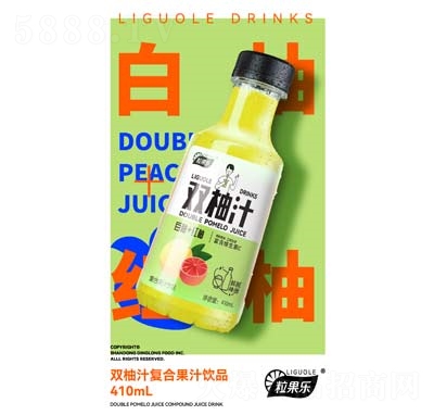 粒果乐复合果汁饮料休闲饮品招商双柚汁代理410ml