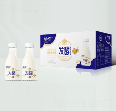 维维发酵酸奶黄桃+燕麦低糖型318mlX15瓶酸奶饮料招商代理
