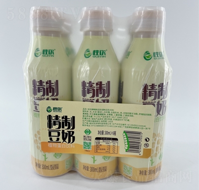 桂饮精制豆奶植物蛋白饮料180mlX6瓶装早餐饮品招商代理