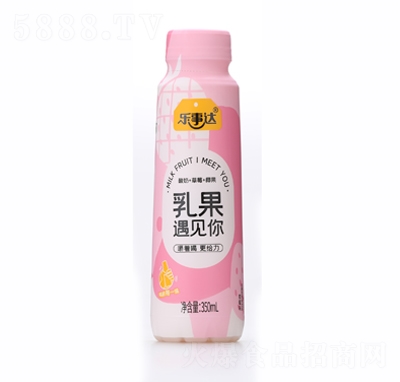 乐事达草莓味发酵型乳味饮品350ml招商代理