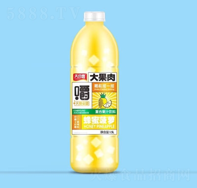 天合露大果肉蜂蜜菠萝复合果汁饮料1.5L