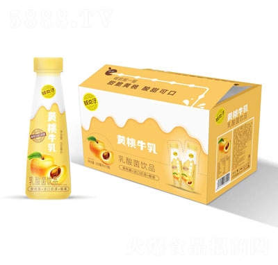 鲜点子黄桃牛乳乳酸菌饮品350mlX15