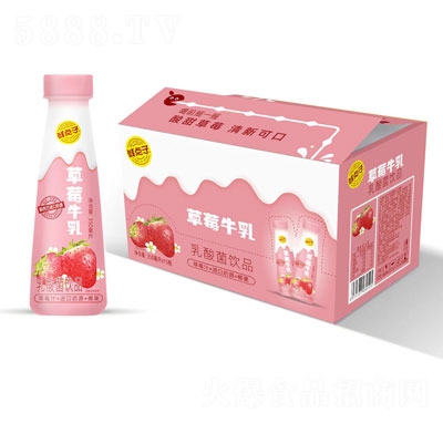 鲜点子草莓牛乳乳酸菌饮品350mlX15