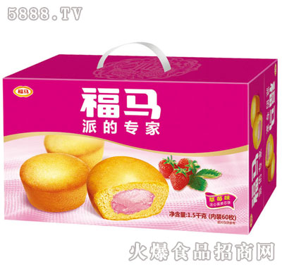 福马-派草莓味1500g|福建省福马食品集团有限