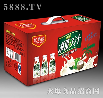 350mlL优果缘生榨椰子汁植物蛋白饮料礼盒