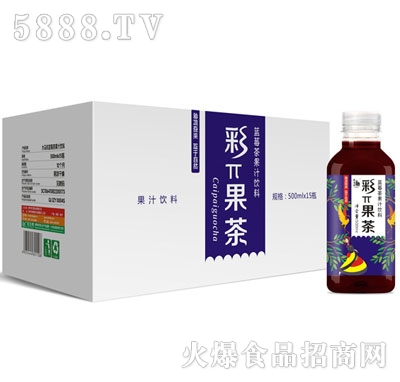 大马邦彩π果茶蓝莓茶果汁饮料500mlx15瓶