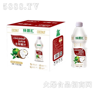 绿健源生榨椰子汁1.25Lx6瓶