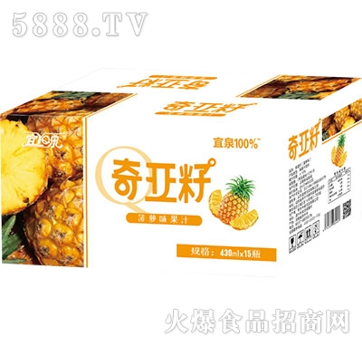 宜泉奇亚籽菠萝味果汁430ml×15瓶