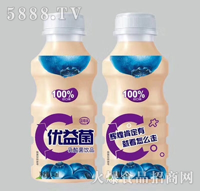 优益菌乳酸菌饮品蓝莓味340ml
