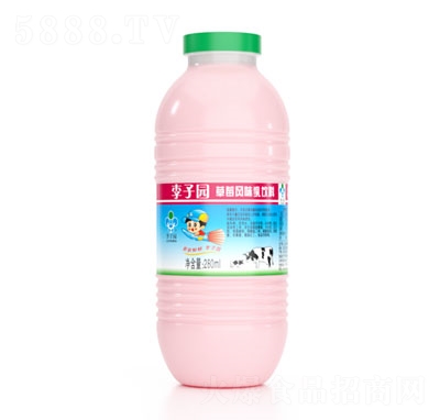 李子园草莓风味甜牛奶乳饮料280ml