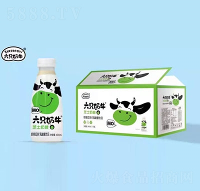 六只奶牛芝士奶昔哈密瓜味乳酸菌�品420mL×15瓶箱�b