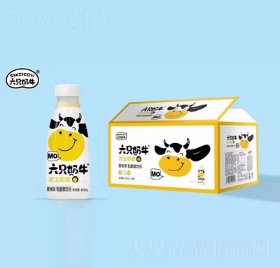 六只奶牛芝士奶昔�S桃味乳酸菌�品420mL×15瓶箱�b