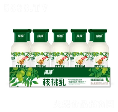 维维核桃乳植物蛋白饮品玻璃瓶装250ml×20瓶