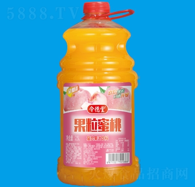2.5L×6令德堂果粒蜜桃复合果汁饮料