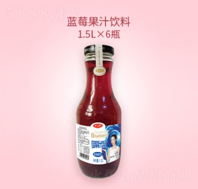 沃尔旺果汁饮料蓝莓汁1.5L×6瓶