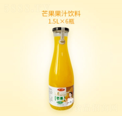 沃尔旺果汁饮料芒果汁1.5L×6瓶