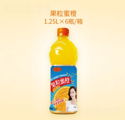 沃尔旺果粒蜜橙果汁饮料1.25L×6瓶