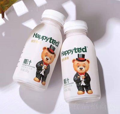 快乐泰迪椰汁植物蛋白饮料（瓶子）（承接代工）