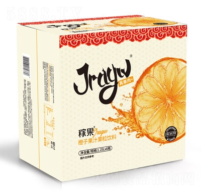 稼果橙子果汁果粒饮料1.25LX6