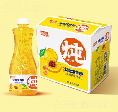 益和源冰糖炖黄桃复合果汁饮料1.25LX6
