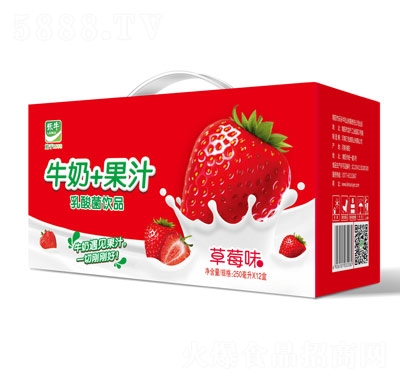 乐牛牛奶果汁乳酸菌饮品草莓味箱装250毫升×12盒