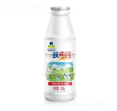 益正元铁锌钙乳味饮品瓶装220g