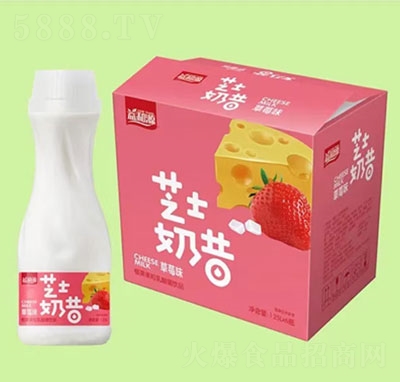 益和源芝士奶昔椰果果粒乳酸菌�品草莓味1.25LX6