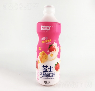百芝源芝士乳酸菌饮料草莓味1.25L
