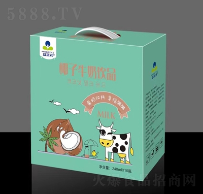 益正元椰子牛奶�品果汁甜牛奶240ml×10