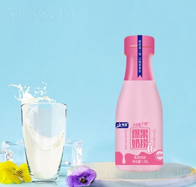 增健爆果奶捞乳味饮品草莓味1.25L