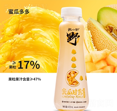 米小野大果粒有料果汁-蜜瓜甘露420ml