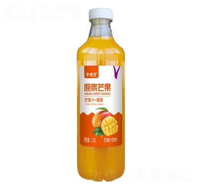 令德堂原浆芒果+椰果复合果汁1.25L