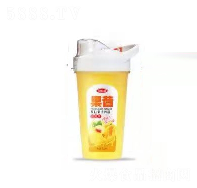 绿山园果昔果粒复合果汁饮料黄桃味620ml