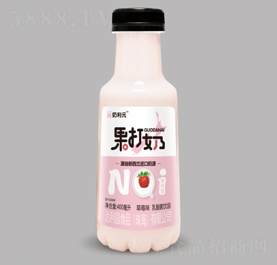 奶利元果打奶草莓味乳酸菌饮品果肉型饮料招商400ml