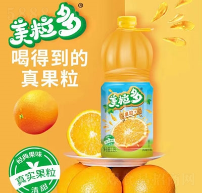 美粒多香橙果粒风味饮料2.5L（瓶）