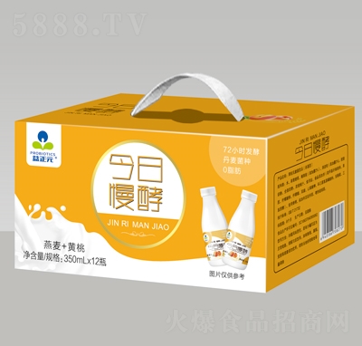 益正元今日慢酵燕麦+燕麦酸奶饮品350mlX12瓶礼盒装