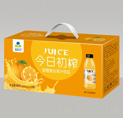 益正元今日初榨甜橙复合果汁饮品460mlX12瓶礼盒装